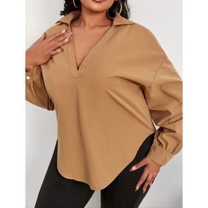 2/$30 Women's V-Neck Drop Shoulder Blouse Plus Size 2XL